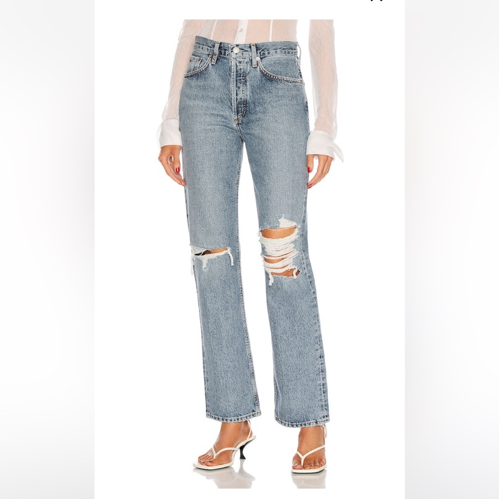 Agiles Lana high-rise ripped jeans